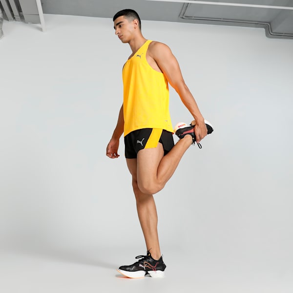 RUN VELOCITY Men's 3" Running Shorts, PUMA Black-Sun Stream, extralarge-IND
